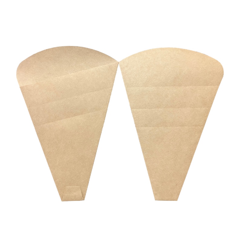 無地三角袋　Ｔ０４　茶ラミ　スパイラル