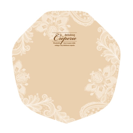 ラミクラフトクレープ包装紙　変形レース