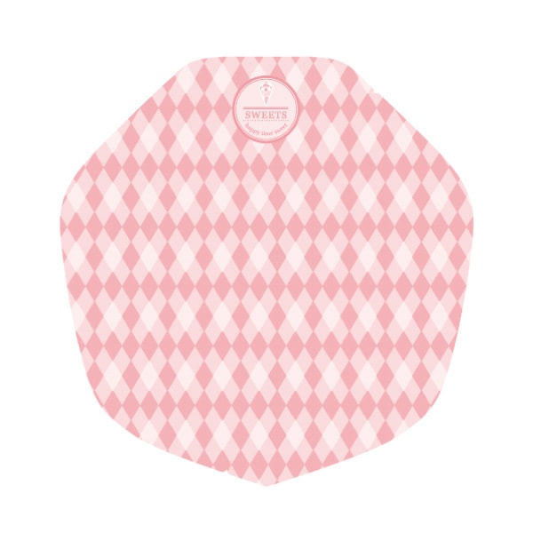 ラミクレープ包装紙　変形ピンク