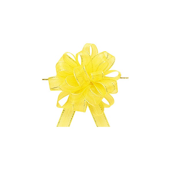 ワンタッチオーガンジーラメフラワー　イエロー　＃４４１０１０２