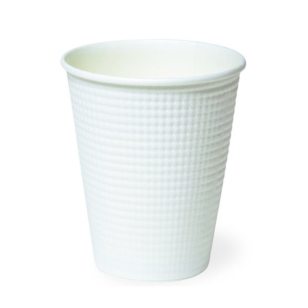 断熱性エンボス紙コップ　ＳＭＰ－３４０Ｅ－２　ムジ