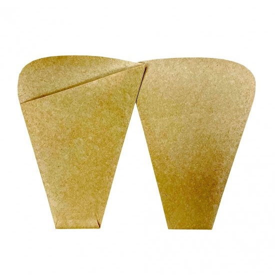 １０９－ワッフルクレープ袋　茶無地