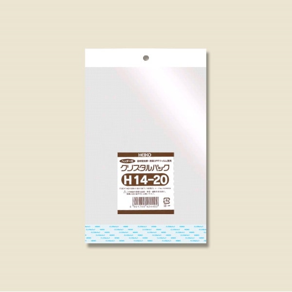 クリスタルパック　ヘッダー付　Ｈ１４－２０　＃６７９３１００