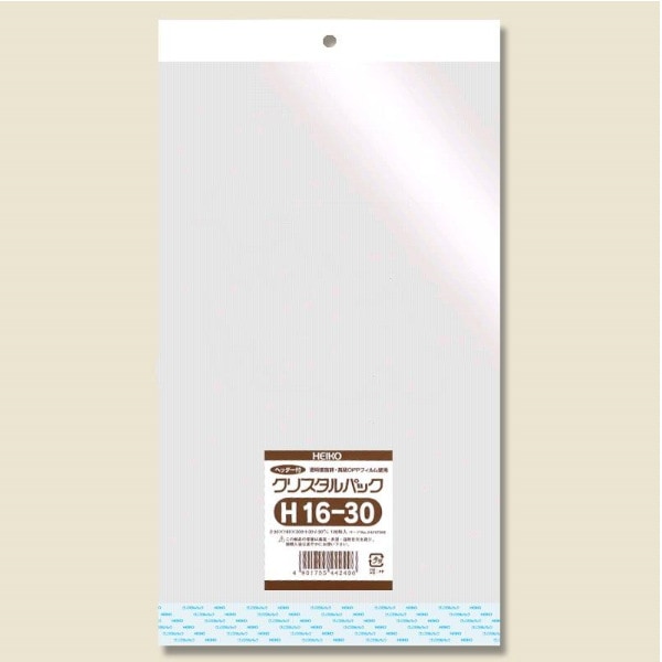 クリスタルパック　ヘッダー付　Ｈ１６－３０　＃６７４７５００