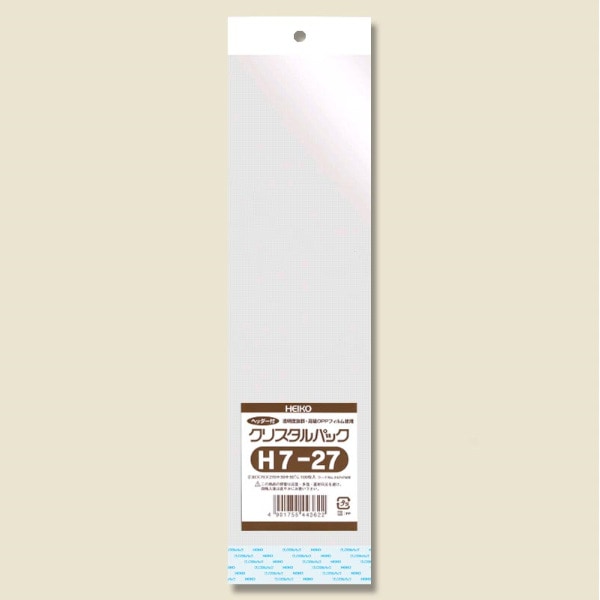 クリスタルパック　ヘッダー付　Ｈ７－２７　＃６７４７６００
