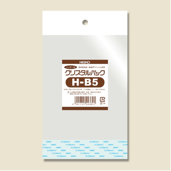 クリスタルパック　ヘッダー付　Ｈ-Ｂ５　＃６７５５１００