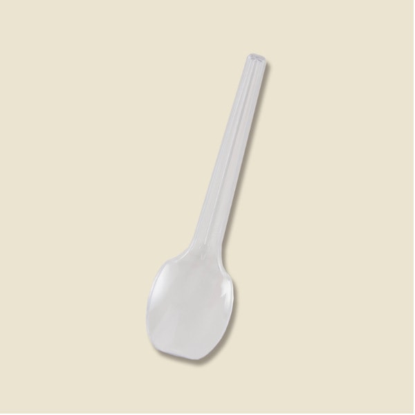 プラスチックスプーン　１０ｃｍ　透明　バラ　＃４５１３００８