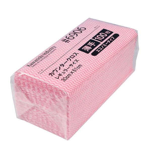 カウンタークロス　＃６９０６　エコノミータイプ　レギュラーサイズ　薄手　ピンク　＃４７４７９１５