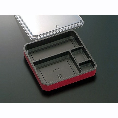 折箱容器　ＣＷＨ－６．５Ａ　黒－くろべ赤（ボ）