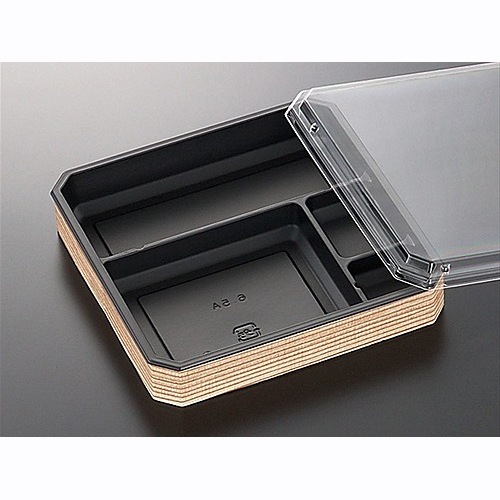 折箱容器　ＣＷＨ－６．５Ａ　黒－たもん杉（ボ）