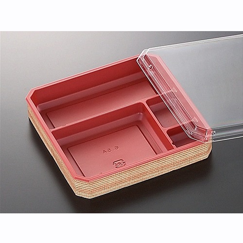 折箱容器　ＣＷＨ－６．５Ａ　赤－たもん杉（ボ）