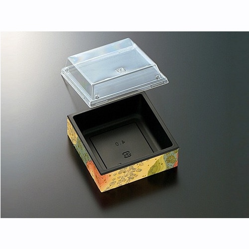 折箱容器　ＣＷＨ－角４　黒－しののめ（ボ）