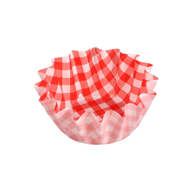 純白ペットケース　６号深　赤チェック　＃４５２９０３３