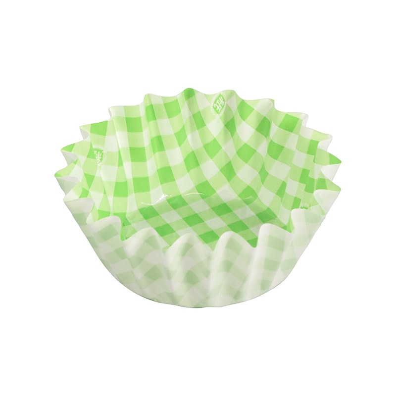 純白ペットケース　７号深　緑チェック　＃４５２９０３９