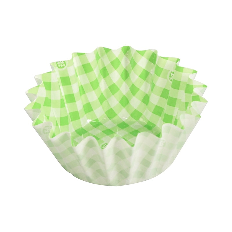 純白ペットケース　８号深　緑チェック　＃４５２９０４０