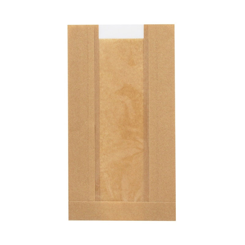 ＮＦ窓付耐油ガゼットパック　１２－２０．５　未晒無地　＃４１８１１０３