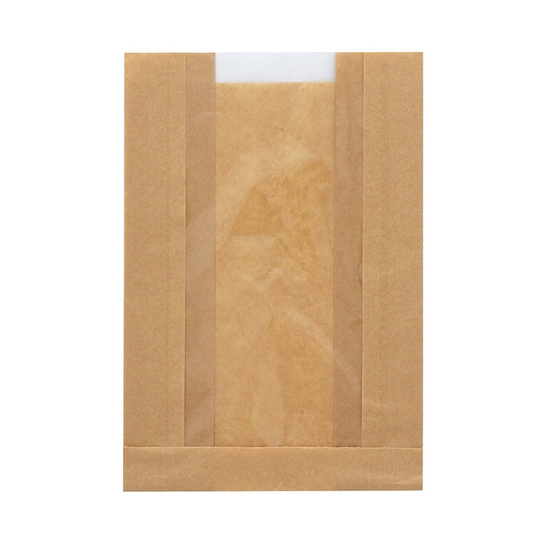 ＮＦ窓付耐油ガゼットパック　１５－２０．５　未晒無地　＃４１８１１０７