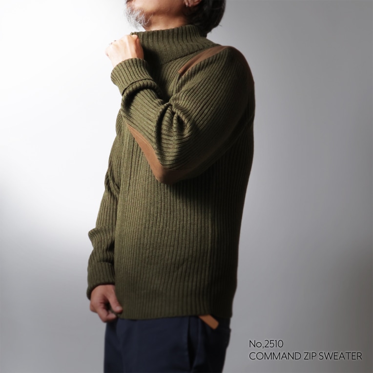 HOUSTON / ヒューストン  2510 COMMAND ZIP SWEATER/コマンドZIP セーター -全6色-