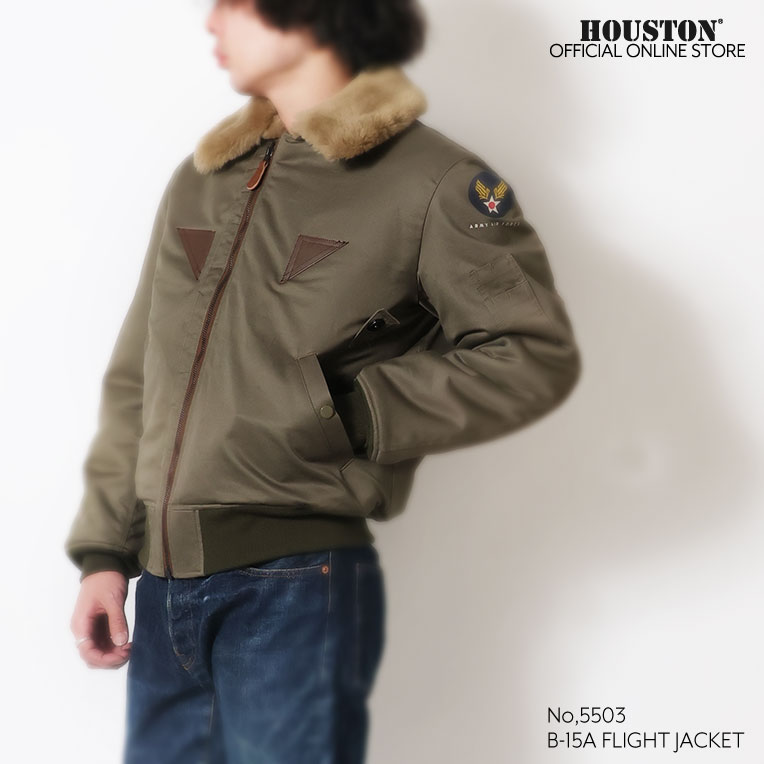 HOUSTON / ヒューストン 5503 B-15A FLIGHT JACKET/B-15Aフライトジャケット-全1色- 