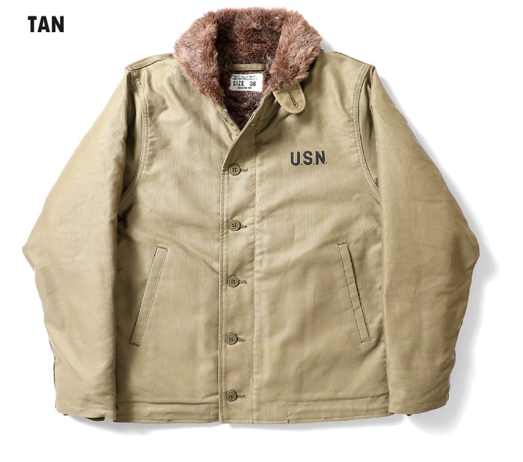 HOUSTON / ヒューストン 5N-1X N-1 DECK JACKET - TIGHT model -(BACK STENCIL type)/N-1デッキジャケット-タイトモデル-(ステンシルあり)-全5色- 