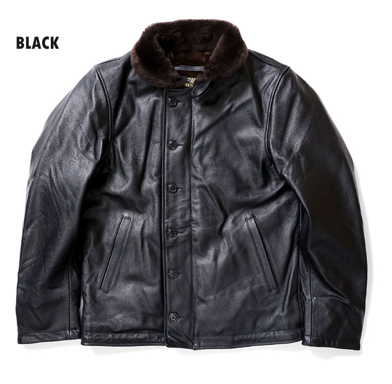 HOUSTON / ヒューストン 8177 COW LEATHER N-1 DECK JACKET / カウレザーN-1デッキジャケット -全2色- 