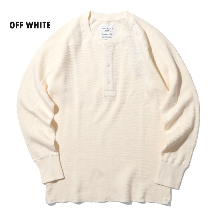 HOUSTON / ヒューストン 20972 HEAVY THERMAL H/N L/S TEE / ヘビーサーマルヘンリーネックロングスリーブTシャツ -全4色- 