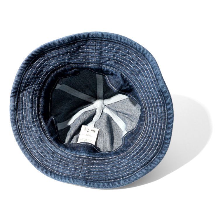 HOUSTON/ヒューストン 6677 DENIM ARMY HAT / デニムアーミーハット -全2色- アウトドア ミリタリー  インディゴ 藍染 ウォッシュ加工 コットン メンズ [6677]