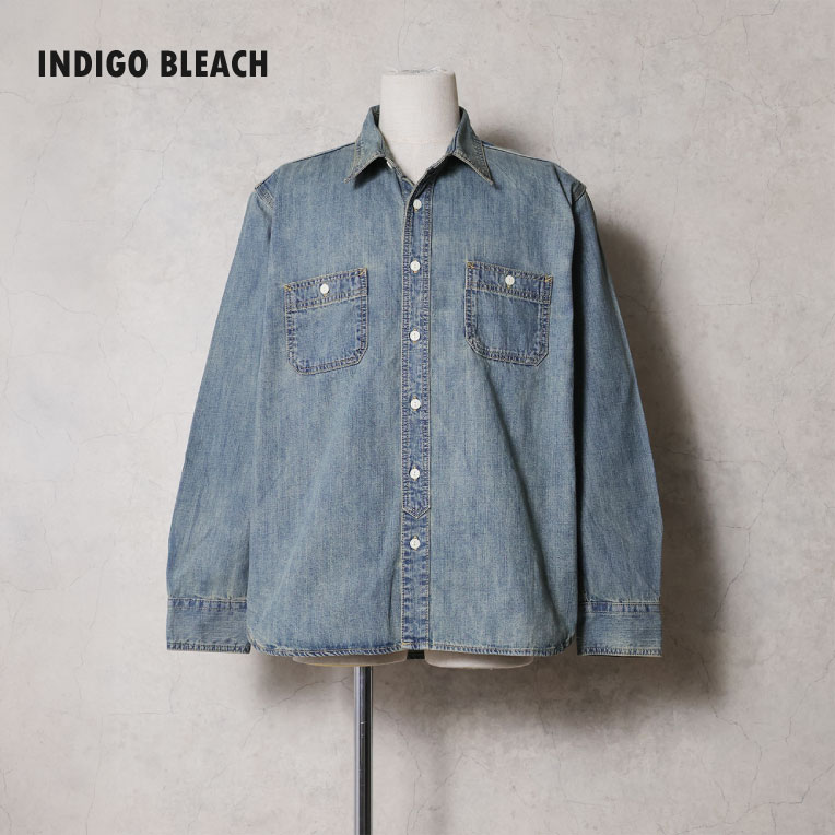 HOUSTON / ヒューストン 40511 USA COTTON DENIM WORK SHIRT / USAコットンデニムワークシャツ -全3色- 