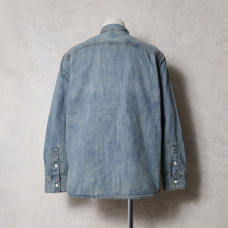 HOUSTON / ヒューストン 40511 USA COTTON DENIM WORK SHIRT / USAコットンデニムワークシャツ -全3色- 