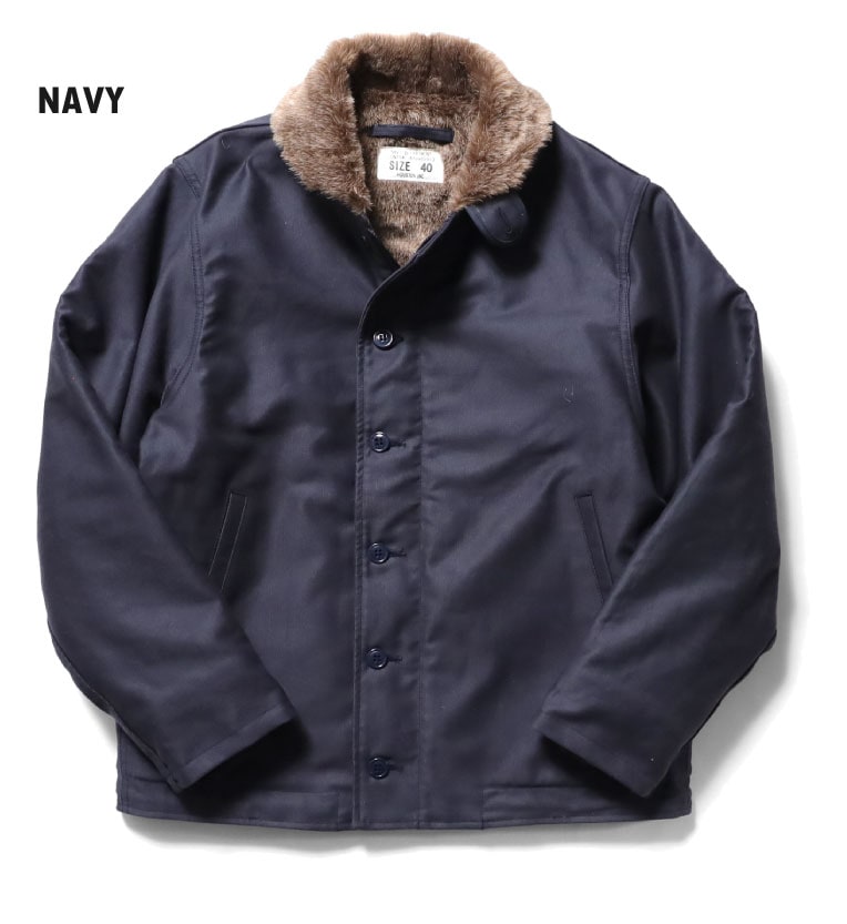 HOUSTON / ヒューストン 5N-1XP N-1 DECK JACKET - TIGHT model -(PLAIN type)/N-1デッキジャケット-タイトモデル-(無地) -全3色- 