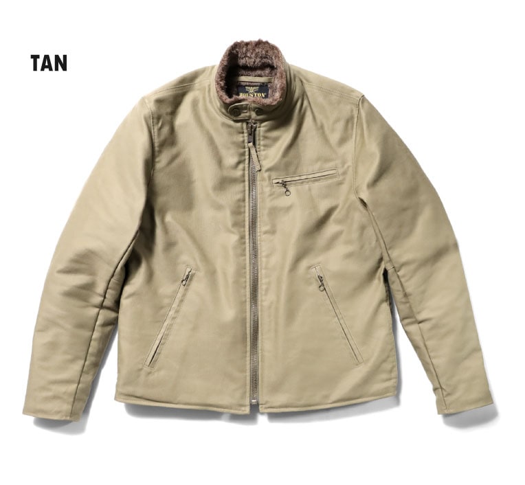 HOUSTON / ヒューストン 51212 N-1 RIDERS  / ライダースジャケット -全2色- デッキジャケット 日本製 MADE IN JAPAN 内ポケット ボア バイカー バイク ヘビーピケ タイト 裏地 アメカジ ミリタリー MILITARY メンズ アウター デッキジャケット[51212]