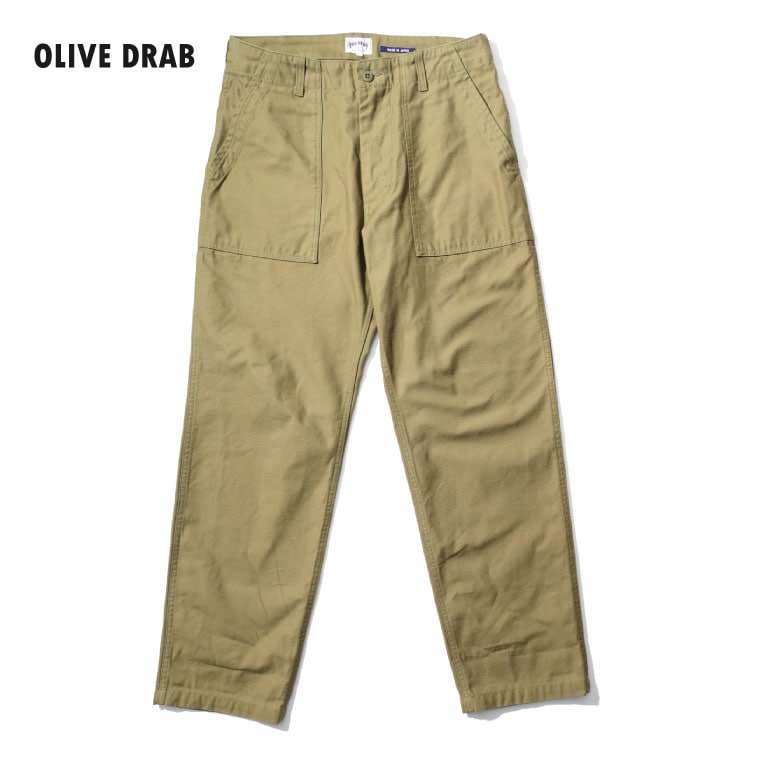 【オフィシャル限定】HOUSTON / ヒューストン 21un002 FATIGUE PANTS / ファティーグパンツ -全2色- メンズ  ミリタリー MILITARY ポケット 無地 ストレート ジッパーフライ シンプル ベイカーパンツ [21un002]
