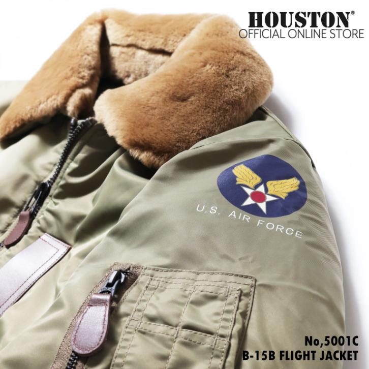 HOUSTON / ヒューストン 5001C B-15B FLIGHT JACKET / B-15Bフライトジャケット -全1色-