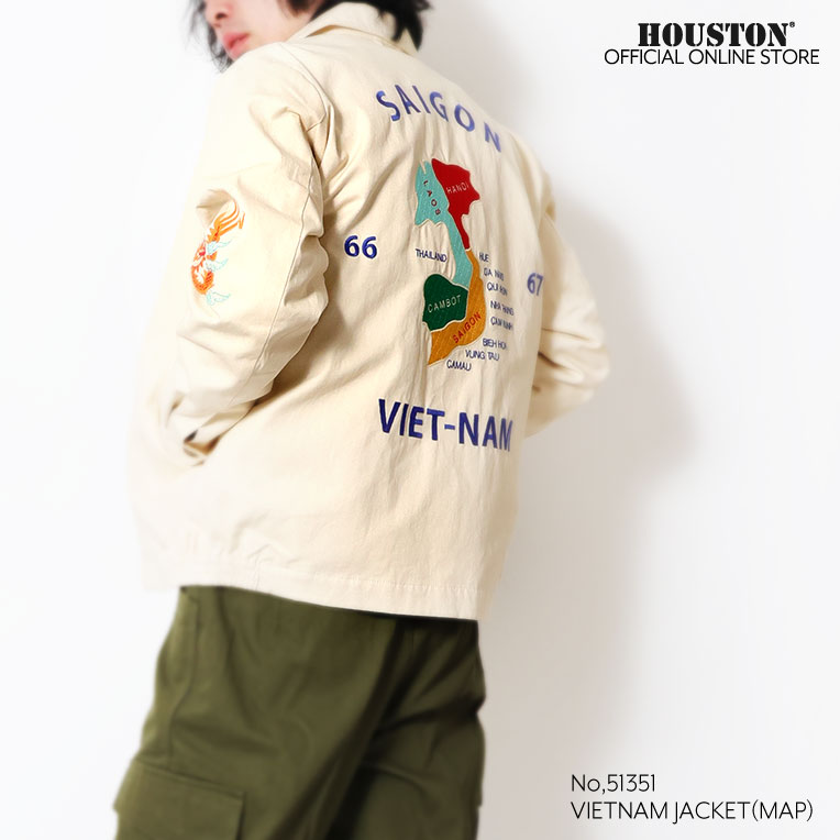 HOUSTON  / ヒューストン 51351 VIETNAM JACKET (MAP) / ベトナムジャケット -全9色- 