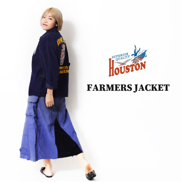 HOUSTON woman / ヒューストン ウーマン 24HL007 FARMERS JACKET / ファーマーズジャケット -全3色- レディース ジャケット 軽アウター コーデュロイ 古着 ワイドシルエット ヴィンテージ [24HL007]