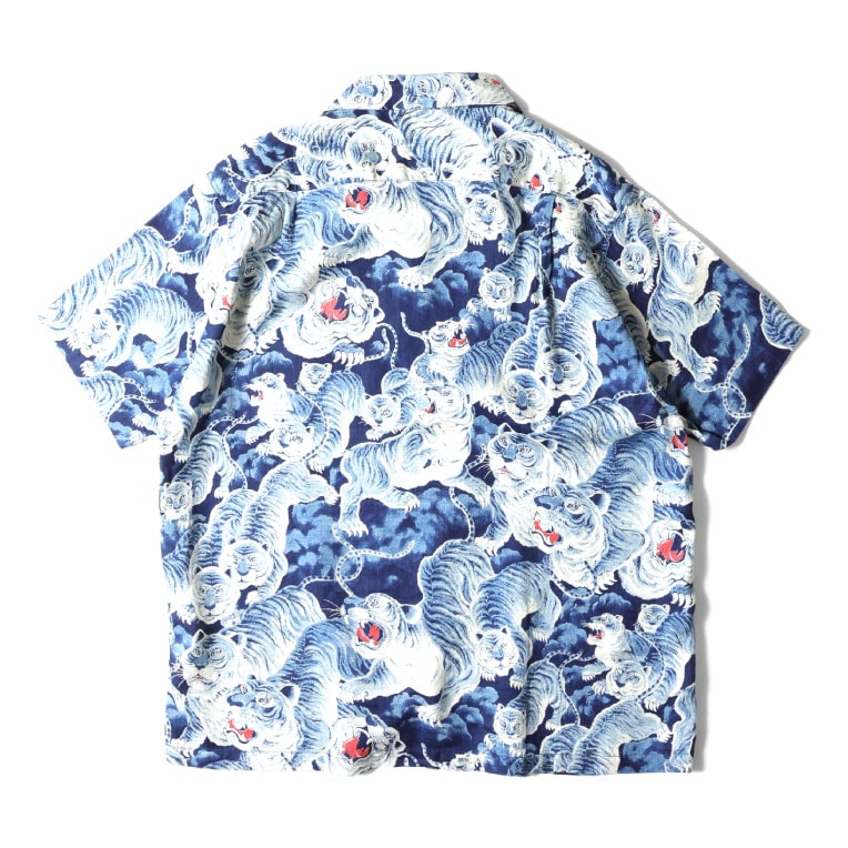 HOUSTON / ヒューストン 41131 INDIGO LINEN ALOHA SHIRT / インディゴ染め麻アロハシャツ -全2色-