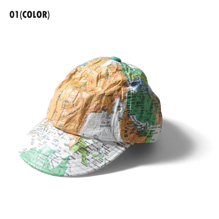 HOUSTON / ヒューストン 6847 TYVEK PAPER CAP / タイベックペーパーキャップ -全2色- メンズ レディース 男女兼用 アジャスター MILITARY 世界地図  帽子 ギフト プレゼント[6847]