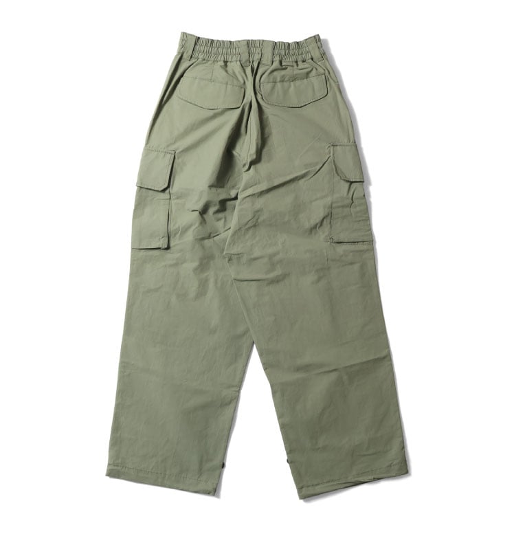 HOUSTON woman / ヒューストン ウーマン 24HL003 NC M-47 PANTS / コットンナイロンM-47パンツ -全4色- ビンテージ アウトドア メンズライク ドローコード ポケット イージーパンツ フランス軍 アメカジ レディース MILITARY ミリタリー ワイドシルエット [24HL003]