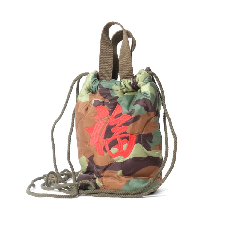 HOUSTON / ヒューストン 6844 EMB QUILTING EFECT BAG (TIGER) / 刺繍キルティングエフェクトバッグ(虎) -全3色- 