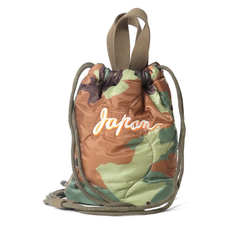 HOUSTON / ヒューストン 6845 EMB QUILTING EFECT BAG (JAPAN) / 刺繍キルティングエフェクトバッグ(日本) -全3色- 
