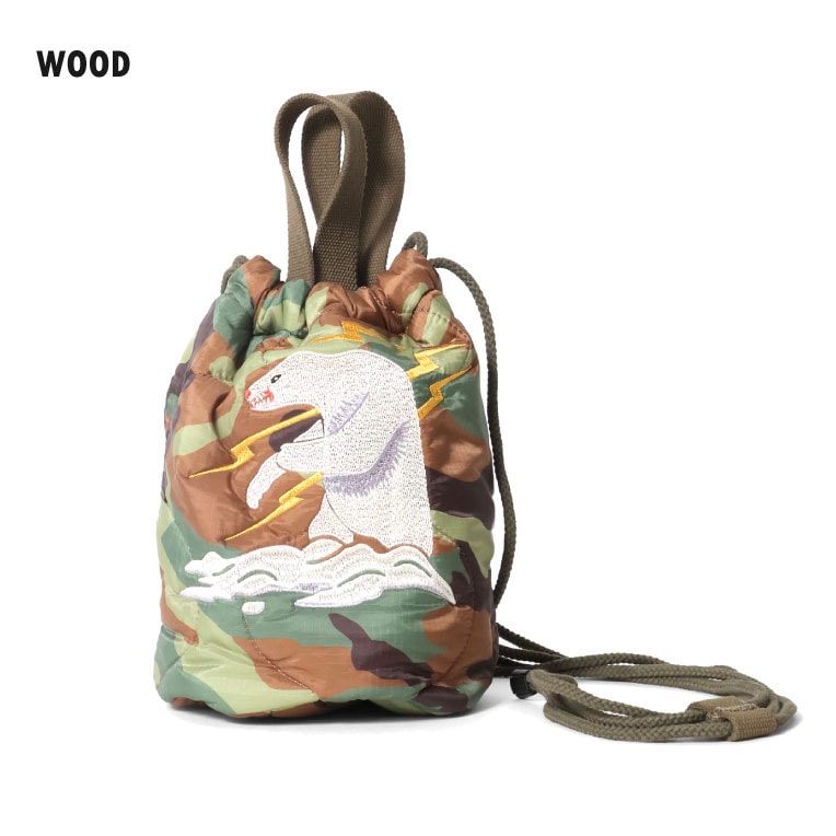 HOUSTON / ヒューストン 6846 EMB QUILTING EFECT BAG (ALASKA) / 刺繍キルティングエフェクトバッグ(アラスカ) -全3色- 