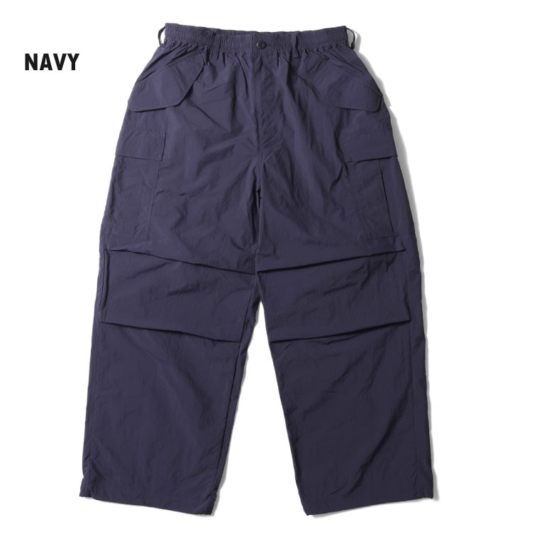 HOUSTON / ヒューストン 10120 NYLON M-65 PANTS / ナイロンM-65パンツ -全4色-   ナイロン ドローコード ポケット カーゴパンツ M65 ワイド ミリタリー MILITARY メンズ レディース 大きいサイズ ゆったり[10120]