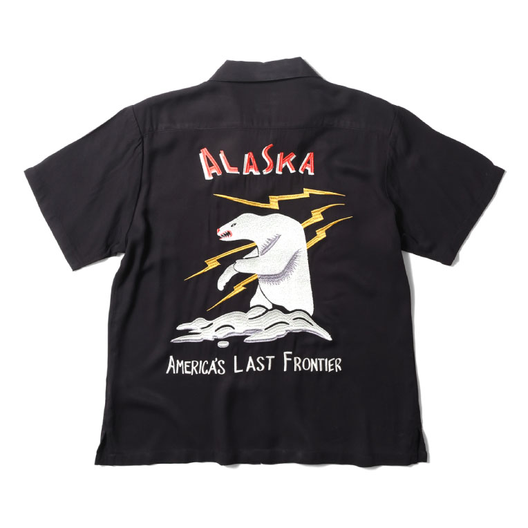 HOUSTON  / ヒューストン 41072 SOUVENIR SHIRT (ALASKA) / スーベニアシャツ -全3色- メンズ アラスカ シロクマ 白熊 派手 スカシャツ 半袖シャツ ミリタリー カジュアル アメカジ ヴィンテージ [41072]