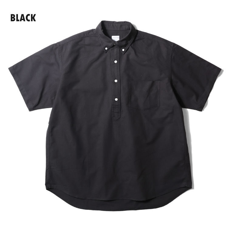 HOUSTON  / ヒューストン 41135 OXFORD B/D S/S PULLOVER SHIRT / オックスフォードボタンダウン半袖プルオーバーシャツ -全4色- メンズ シンプル 半袖シャツ ミリタリー カジュアル アメカジ ヴィンテージ  無地[41135]