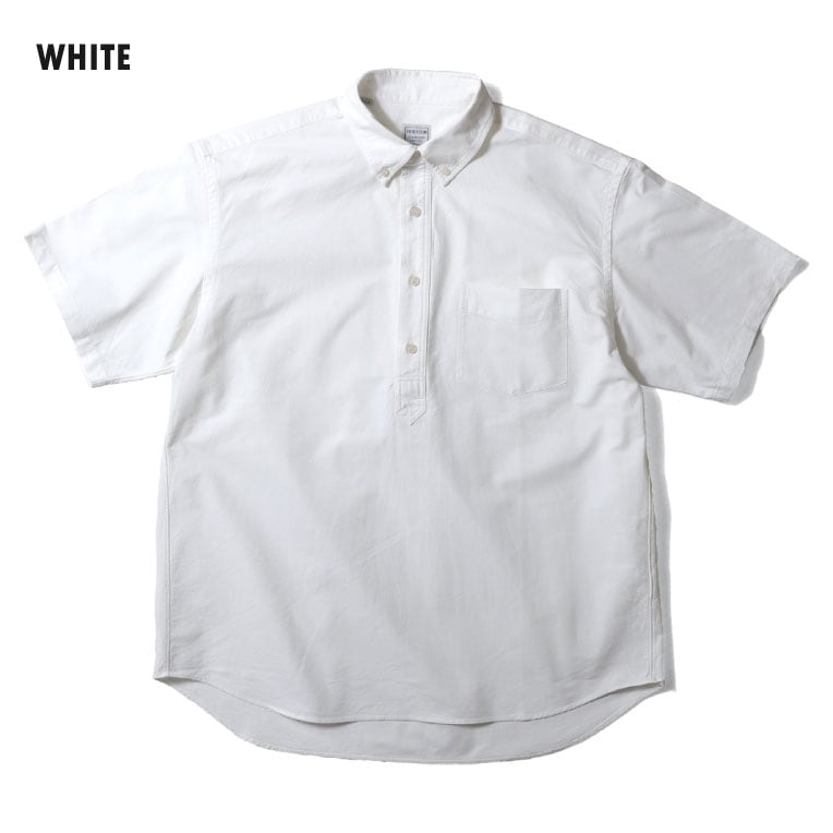 HOUSTON  / ヒューストン 41135 OXFORD B/D S/S PULLOVER SHIRT / オックスフォードボタンダウン半袖プルオーバーシャツ -全4色- メンズ シンプル 半袖シャツ ミリタリー カジュアル アメカジ ヴィンテージ  無地[41135]