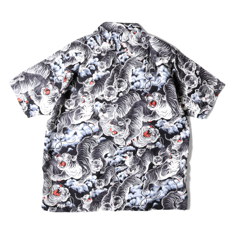 HOUSTON / ヒューストン 41129 LINEN ALOHA SHIRT (百虎) / 麻アロハ