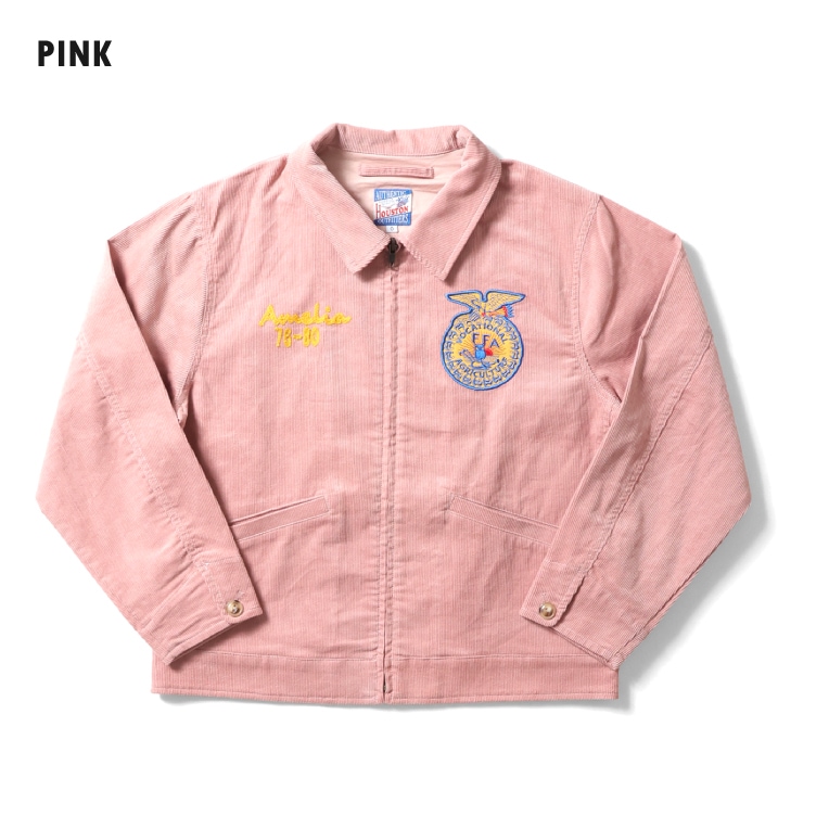 HOUSTON woman / ヒューストン ウーマン 5018W CORDUROY FFA JACKET / コーデュロイFFAジャケット -全3色- レディース 大きめ オーバーサイズ ファーマーズジャケット  ワイドシルエットミリタリー スカジャン アメカジ ヴィンテージ [5018W]