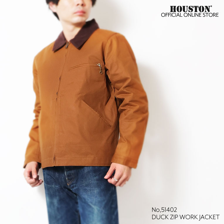 HOUSTON / ヒューストン 51402 DUCK ZIP WORK JACKET / ダック