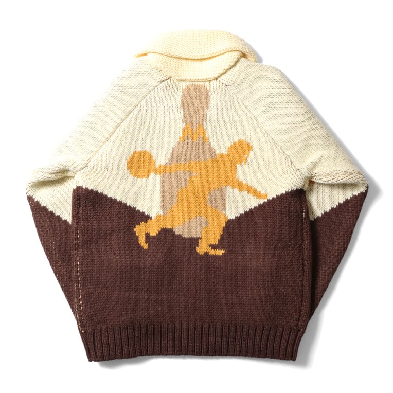 HOUSTON  / ヒューストン 22236 COWICHAN SWEATER (BOWLING)/ カウチンニットセーター (ボーリング) -全3色- 