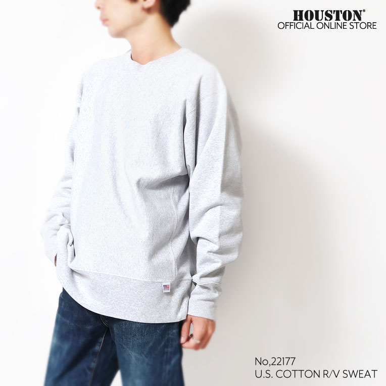 HOUSTON  / ヒューストン 22177 U.S. COTTON R/V SWEAT / U.S.コットンスウェットシャツ -全3色- 
